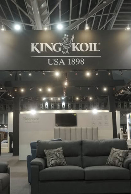 Custom exhibition booth fabrication for King Koil Singapore