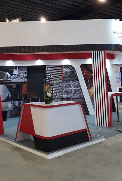 Rolled Alloys trade show booth fabrication in Singapore