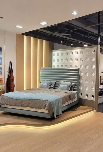 Dunlopillo mattress showroom fit-out at IMM Singapore