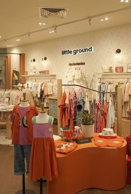 Little Ground café renovation at Raffles City Singapore