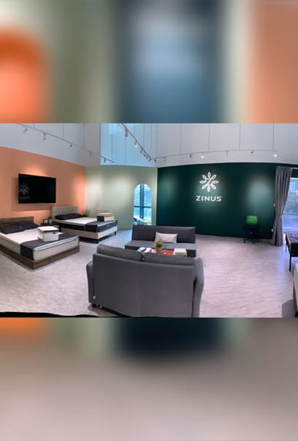 Zinus showroom renovation at Oxley Bizhub Singapore