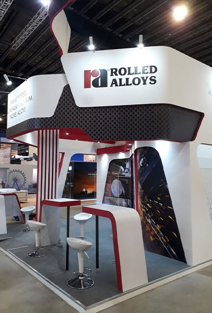 Rolled Alloys trade show booth fabrication in Singapore
