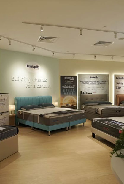 Dunlopillo showroom renovation at Causeway Point Singapore