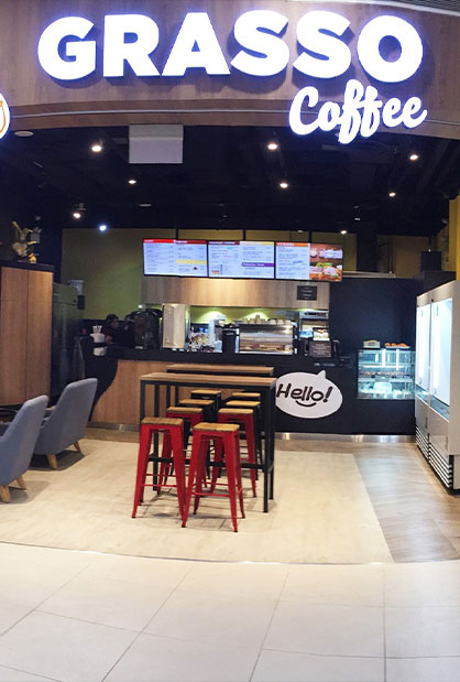 Grasso Coffee café renovation and commercial fit-out in Singapore