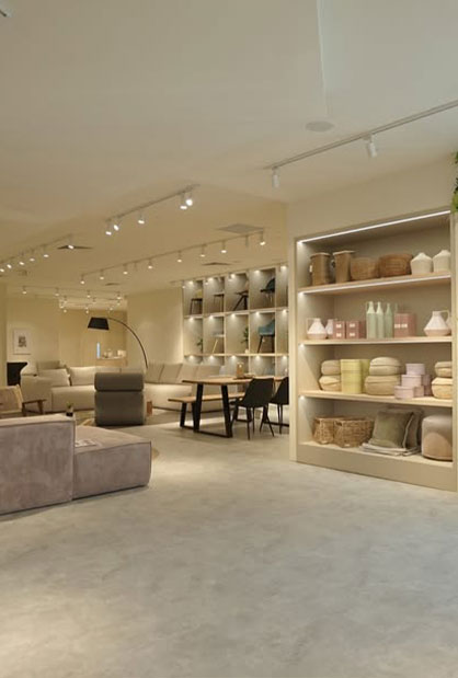 Kave Home furniture showroom fit-out at Raffles City Singapore